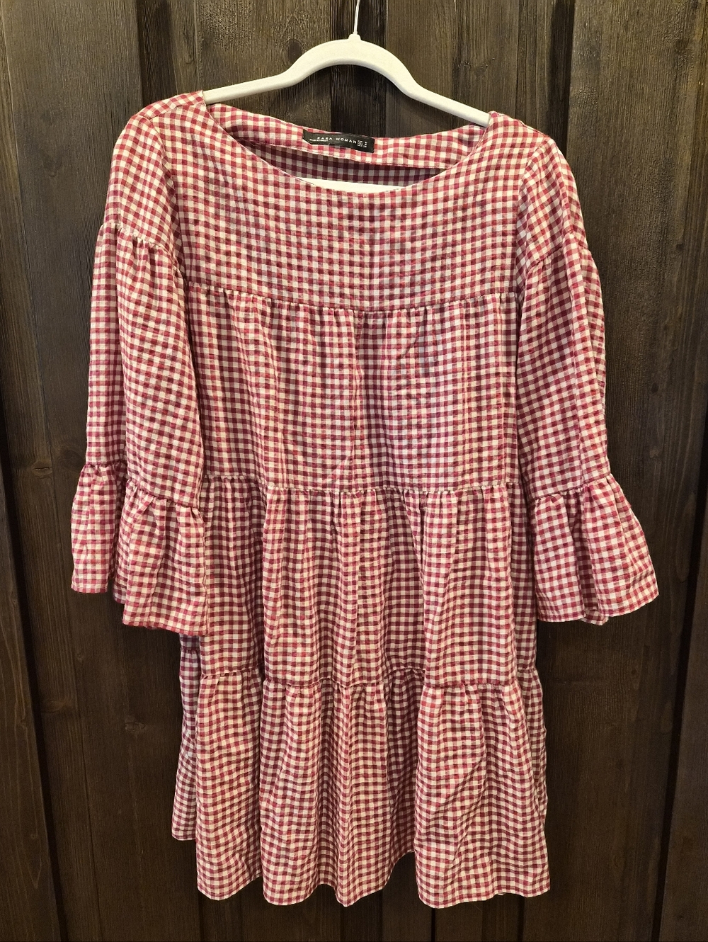 Zara Gingham Babydoll Dress